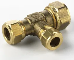 Té réduction à compression, laiton, 15x12x12mm FFF, eau potable, VSH VSH Super S1221